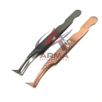 Pince à épiler professionnelle en acier inoxydable durable de haute qualité, testée à la main, pour volume intense, longueur 10 mm, personnalisable, couleur plasma