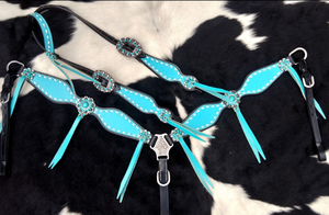 Juego de tachuelas de caballo de cuero indio personalizado de buena calidad, estilo occidental, juego de tachuelas de caballo de cuero indio de buena calidad, equitación antigua - Product Image 2