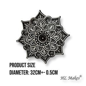 Vente chaude Panneau mural en bois Art déco suspendu avec motif mandala 3D Artisanat en bois pour décoration d'anniversaire - Product Image 2