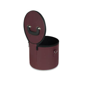 Impresión de bordado personalizado cremallera masónica Shriner Fez Case con correa y mango caja de plástico cosmético Masonic Fez Case - Product Image 4