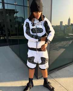 Ensemble de 2 pièces de coupe-vent imperméable en polyester à fermeture éclair intégrale personnalisé de haute qualité Survêtements d'entraînement en nylon - Product Image 6