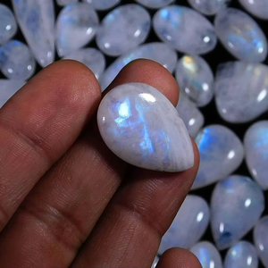 100% naturel fait à la main de haute qualité en vrac pierres précieuses naturelles Cabochon arc-en-ciel pierre de lune forme mixte pour la fabrication de bijoux poli - Product Image 5