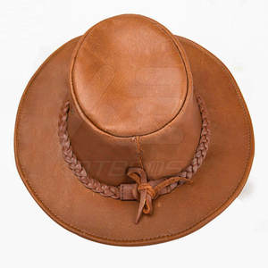 Chapeaux en cuir avec approvisionnement direct d'usine Vente en ligne Chapeaux en cuir personnalisés Chapeaux en cuir de dernière conception - Product Image 1