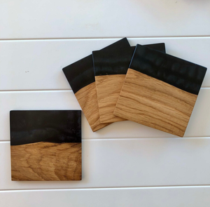 Walnut Wood <b>coaster</b> Customize Square Round Epoxy Wood Black Resin <b>Coaster</b> and Stylish <b>Drink</b> <b>Coasters</b> <b>for</b> Home - Product Image 3