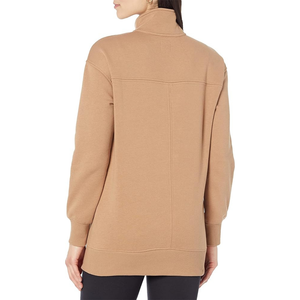 Sweat-shirt léger à demi-fermeture éclair sans poches latérales à capuche Veste polaire respirante Sweatshirts Sweat-shirt à demi-fermeture éclair en pur coton - Product Image 6