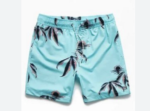 Short de bain écologique demi-blanc avec short à motif uni brodé camouflage et plage - Product Image 3