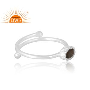 Anillo de piedras preciosas de obsidiana con brillo de oro Natural de Plata de Ley 925, joyería personalizada para mujer, regalo para ella - Product Image 4