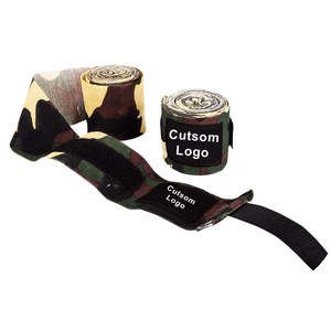 High Quality Elastic Cotton Camo Print Boxing Hand Wraps Factory Manufactured <b>Wrist</b> <b>Support</b> for Training - Product Image 1