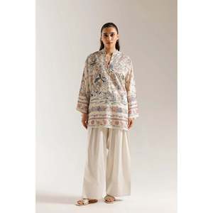 MUZANG FARSHI Salwar Kameez de 2 Piezas de Inspiración Étnica, en Algodón y Seda, para Fiestas, con los Últimos Diseños de Estilos Indios y Pakistaníes - Product Image 1