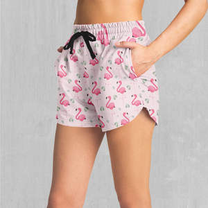 Shorts de sport pour femmes, respirants, 100% coton, taille mi-haute, pour le fitness, le yoga, fermeture élastique à la taille, leggings de sport, effet push-up - Product Image 1