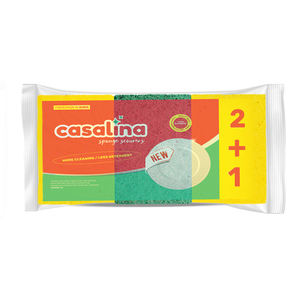 Casalina 3-Pack Heavy-Duty Fregador de limpieza de platos Esponja de estropajo mediano 12x8x3cm Esponjas y estropajos" - Product Image 6