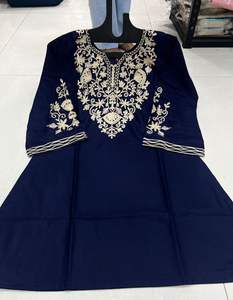 Wholesale Rayon <b>Top</b> with Design Plated and Print Work Short Kurti - Product Image 5