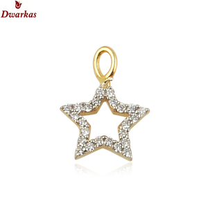 Charmes de luxe minimalistes en argent sterling 925 CZ pierre forme d'étoile accessoires de charme fabricant de bijoux personnalisés - Product Image 1