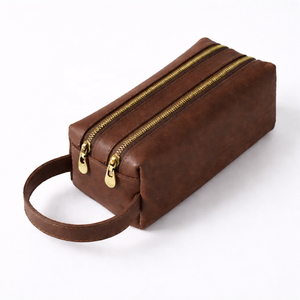 Customize Letters Leather <b>Zipper</b> Travel Wash <b>Bag</b> with Soft Handle Multi-Function Large Capacity Makeup <b>Storage</b> <b>Bag</b> - Product Image 6