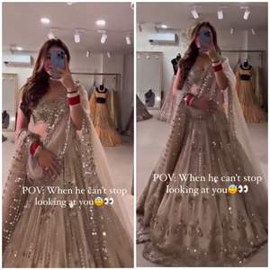 2022 nouveauté à la mode Magenta lourd Faux Georgette broderie miroir travail Lehenga Choli indien pakistanais vêtements - Product Image 2