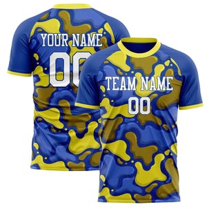 Football 3D Imprimé Polyester Jersey Nom de l'équipe Numéro Cousu Football Shirt Mesh Respirant Rugby Jersey - Product Image 6