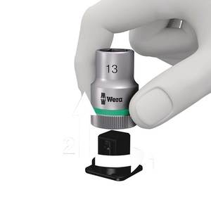 Jeu de clés à douille WERA 8740 C HF 1, 9 pièces, 1/2''-4''-17mm, pour embouts hexagonaux internes, kit d'outils - Product Image 3