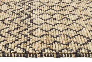 Alfombra tejida plana trenzada de yute Reversible ecológica Premium hecha a mano, Alfombra tejida Natural abstracta Bohemia, antideslizante para uso doméstico - Product Image 2