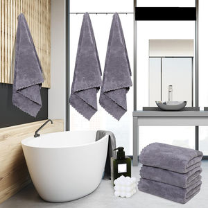 Fournisseur en gros Ensemble de serviettes de bain d'hôtel de luxe Design personnalisé 100% coton Serviettes de bain douces de style turc avec logo - Product Image 5