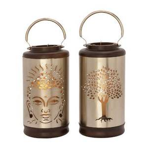 Lot de 3 bougeoirs votifs en fer de style moderne découpés au laser à la main, couleur noire, décoration d'intérieur de haute qualité - Product Image 4