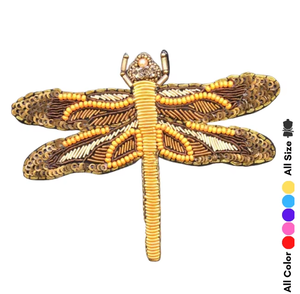 Patch de veste à perles papillon en gros, taille personnalisée, badge en tissu brodé, perles faites à la main pour robe et vêtements - Product Image 2