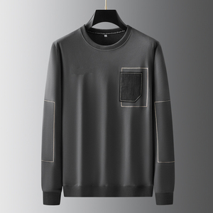 2025สเวตเตอร์ผู้ชายมีฮู้ด500จีเอสเอ็มทรงหลวมมีฮู้ดสีทึบเสื้อโค้ทเสื้อฟิตเนสสองตัว - Product Image 4