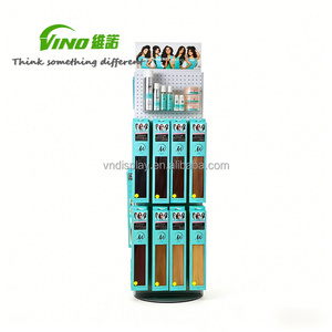 <b>Rotating</b> Floor-Standing Multi-Tier <b>Display</b> Rack for Hair Extensions & Wigs - Wig <b>Stand</b> - Product Image 2