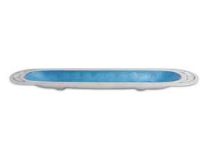 Plateau de service en forme de rectangle en aluminium fantaisie de luxe moderne Premium Vantage avec émail fini pour l'utilisation de la décoration des fêtes à la maison - Product Image 2