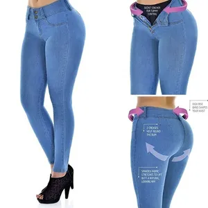 High Quality Low Price High Waist Sexy Stretchy Ladies Jeans Skinny Leggings Denim Jeans Women