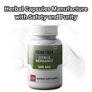 OEM ODM 150 capsules de bergamote d'agrumes supplément à base de plantes de soutien pour adultes marque privée de santé naturelle en vrac - Product Image 3