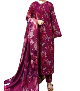 Nouvelles tenues d'été pour femmes, en tissu lawn, non cousues, de qualité supérieure, robes en lawn pour femmes. - Product Image 1