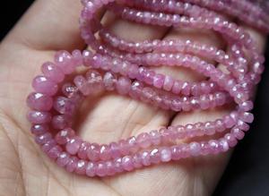 천연 루비 사파이어 패싯 라운드 모양 비즈 루비 사파이어 비즈 목걸이 <span class=keywords><strong>2</strong></span>. 스트랜드 만들기 목걸이 - Product Image 2