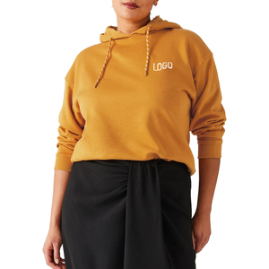 Sweat-shirts d'hiver décontractés pour femmes de haute qualité 400 GSM, imprimés sur mesure, brodés, à capuche, tricotés, épais, fabriqués en usine OEM - Product Image 2