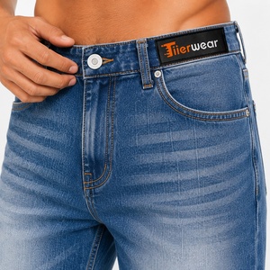 Shorts en jean pour hommes, vente en gros, sur mesure, taille haute, coupe slim, déchirés, décontractés, été, coton extensible - Product Image 6