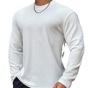 Autumn Casual Slim <b>Stripes</b> 100% Cotton Gym Fitness Bodybuilding Tops Men's <b>Long</b> <b>Sleeves</b> Fitness <b>T</b>-<b>Shirt</b> - Product Image 1