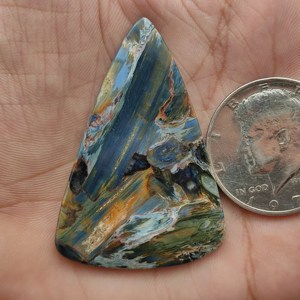 Superbes cabochons semi-précieux multicolores bleus Pieter Site, polis à haute brillance, pour bijoux, origine Namibie - Product Image 1