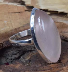 แหวนพลอยควอตซ์สีชมพูดีไซน์คลาสสิกสีเงินสเตอร์ลิงสำหรับ925ตั้งค่าฝาสำหรับงานแต่งงานงานหมั้น - Product Image 2