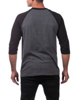 T-shirt Homme Personnalisé à Manches Longues Gris Noir Contrastant Col Rond Coupe Classique en Coton Jersey Décontracté Streetwear Vente en Gros