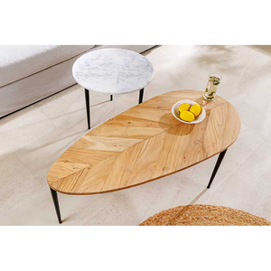 Table à café et à manger en bois massif moderne pour hôtel et école, mobilier de luxe pour salon et chambre à coucher - Product Image 2