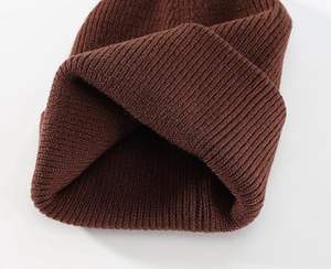 2025 New Design Wool/Cotton Breathable <b>Waterproof</b> Jacquard Hand-Knitted Unisex Adult <b>Beanie</b> Hats OEM Service Wholesale Custom - Product Image 5