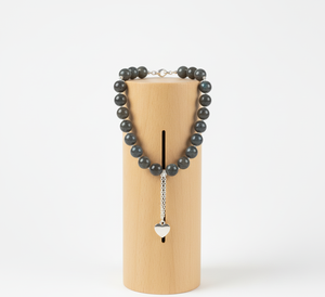 Collar con cuentas de piedra labradorita 925 de plata de 18 pulgadas para mujer, diseño geométrico anudado a mano, accesorio de moda, regalo - Product Image 3