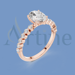 Bague solitaire en or 10 carats, bijoux de mariage pour femmes - Product Image 1