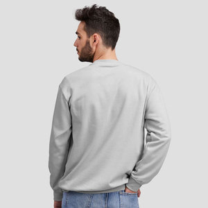 Jersey liso de algodón 100% de mezcla pesada para hombre, sudadera holgada informal de alta calidad - Product Image 6