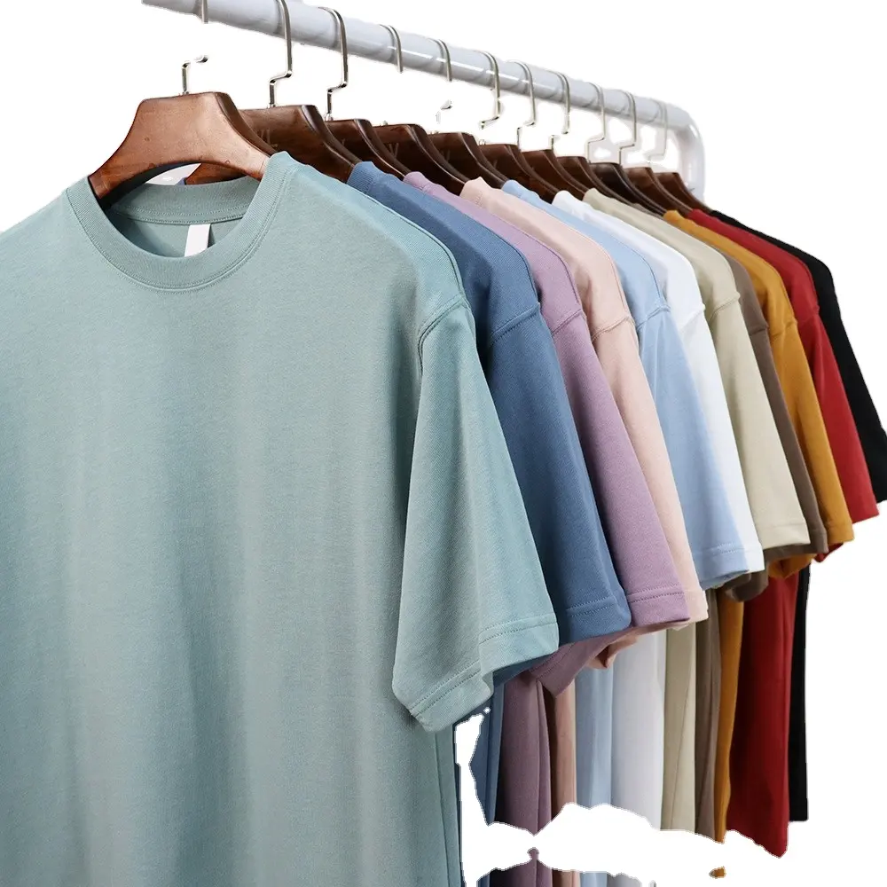 Fabrika doğrudan fiyat yüksek kalite özel boş ağır pamuk 280gsm t-shirt erkekler Streetwear boy T Shirt