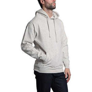 Sudadera con capucha en blanco de algodón 100% de peso pesado para hombre, sudadera Unisex con logotipo personalizado, sudaderas con capucha bordadas con bolsillo de canguro - Product Image 6