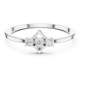 แหวนเพชรกลมแฟนซีสำหรับผู้หญิงได้รับการรับรองว่าเป็นหินที่ปลูกในห้องปฏิบัติการเครื่องประดับหรูหราขายส่งและออกแบบตามต้องการ - Product Image 1