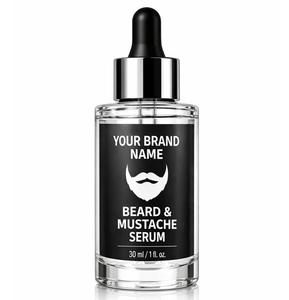 Sérum de croissance de la barbe et de la moustache biologique en vrac OEM pour hommes, infusé à la biotine et à la vitamine E, croissance de la barbe, fournisseur en gros de marque privée - Product Image 2