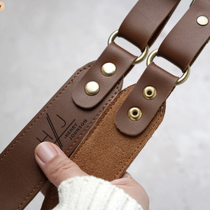 Sangle d'appareil photo réglable personnalisée en cuir, sangle d'appareil photo DSLR en cuir avec monogramme personnalisé, accessoires de voyage pour appareil photo - Product Image 3