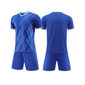 Conjunto de Camiseta de Fútbol de Manga Corta para Hombre de Alta Calidad, Uniforme de Fútbol para Adultos, Camiseta de Fútbol Azul para Niño, Diseño y Logotipo Personalizados - Product Image 4