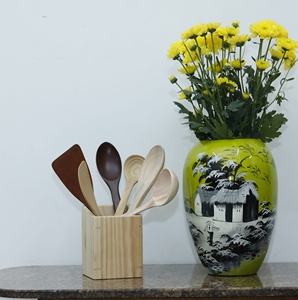 ชุดช้อนไม้เคลือบเงาราคาพิเศษสำหรับอาหารเย็นจากเวียดนาม - Product Image 5